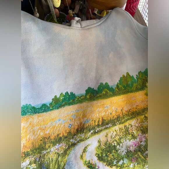 YTG Yitai Landscape Hoodie Sweatshirt Sz 2XL Floral Art Wear Nature Outdoor - Picture 9 of 13